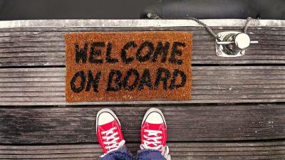 Fußmatte "Welcome on board"